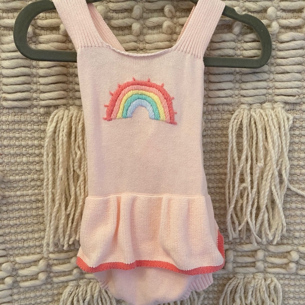Knit Rainbow Bubble, cross back